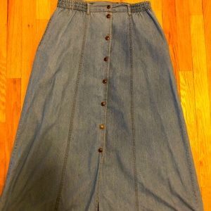 Vintage denim skirt.